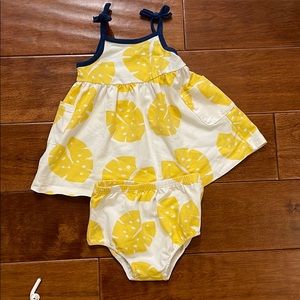 Never worn yellow dress with bloomers